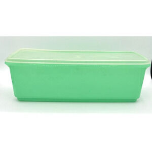 Vintage Tupperware Jadeite Green Celery Keeper 782-4 Lid 784-2 & Insert SKU U287
